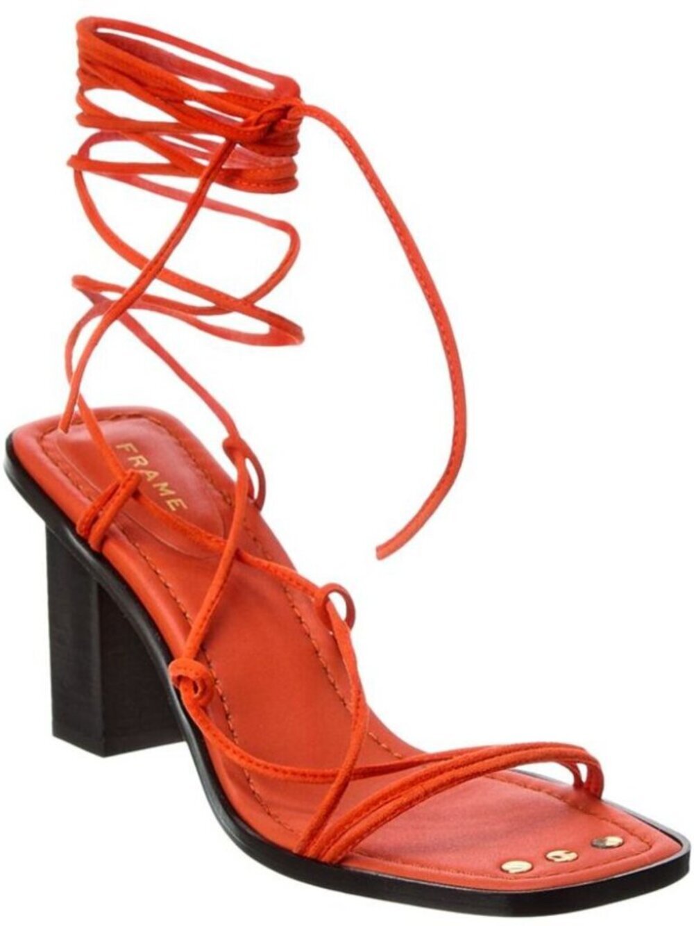 Frame Le Doheny Leather Sandal, Orange. Sz: EU 42/US 10
